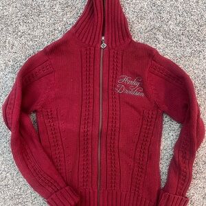 Harley-Davidson Women's Burgundy Cowl Sweater
